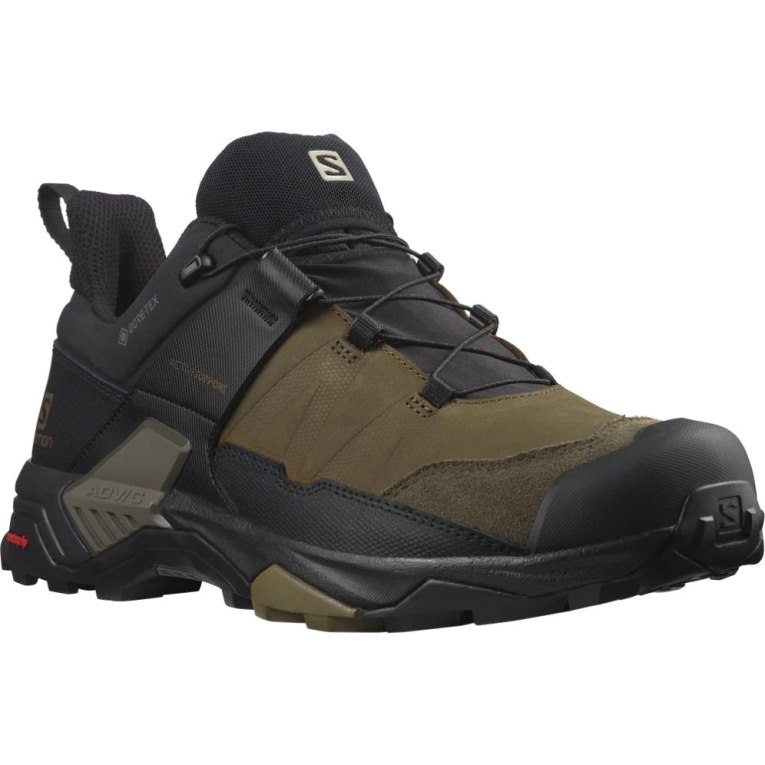 Salomon X Ultra 4 Kozene GTX Turisticke Topanky Panske Čierne Olivovo Zelená | SK 9ITZPH